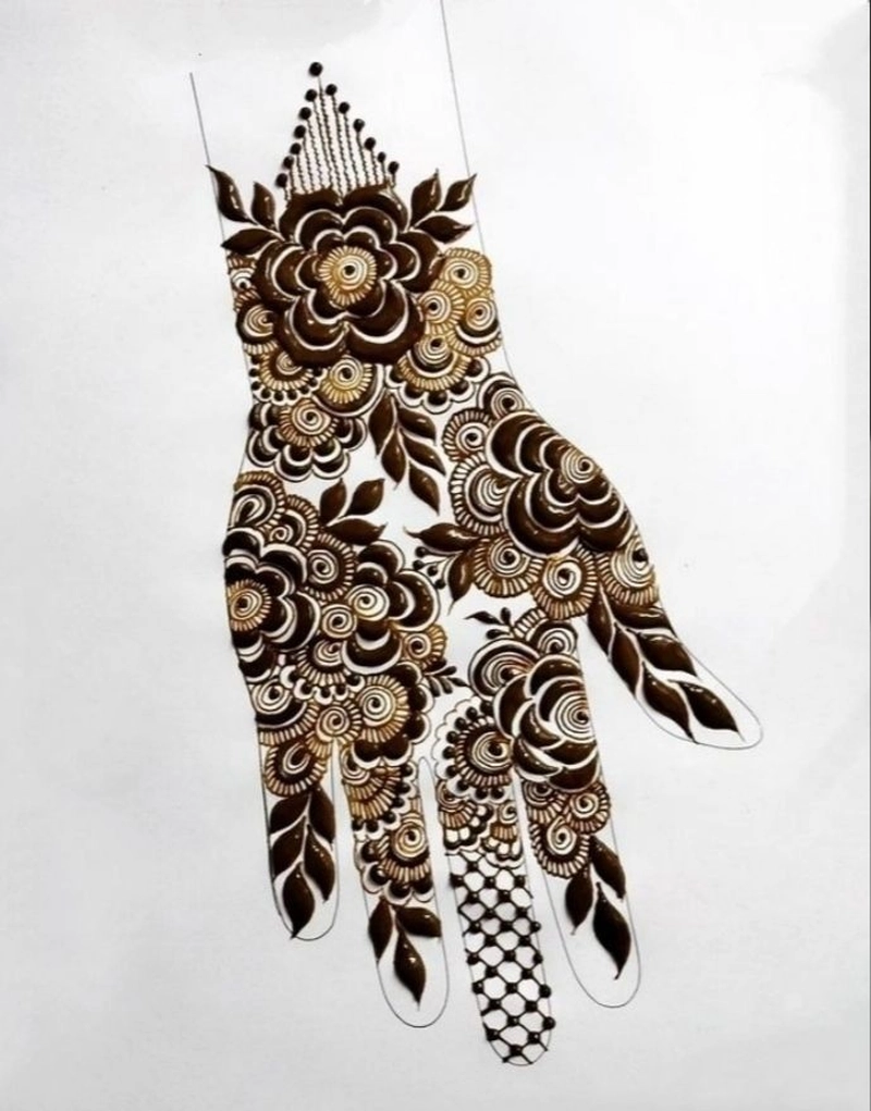 modern khafif mehndi design patches