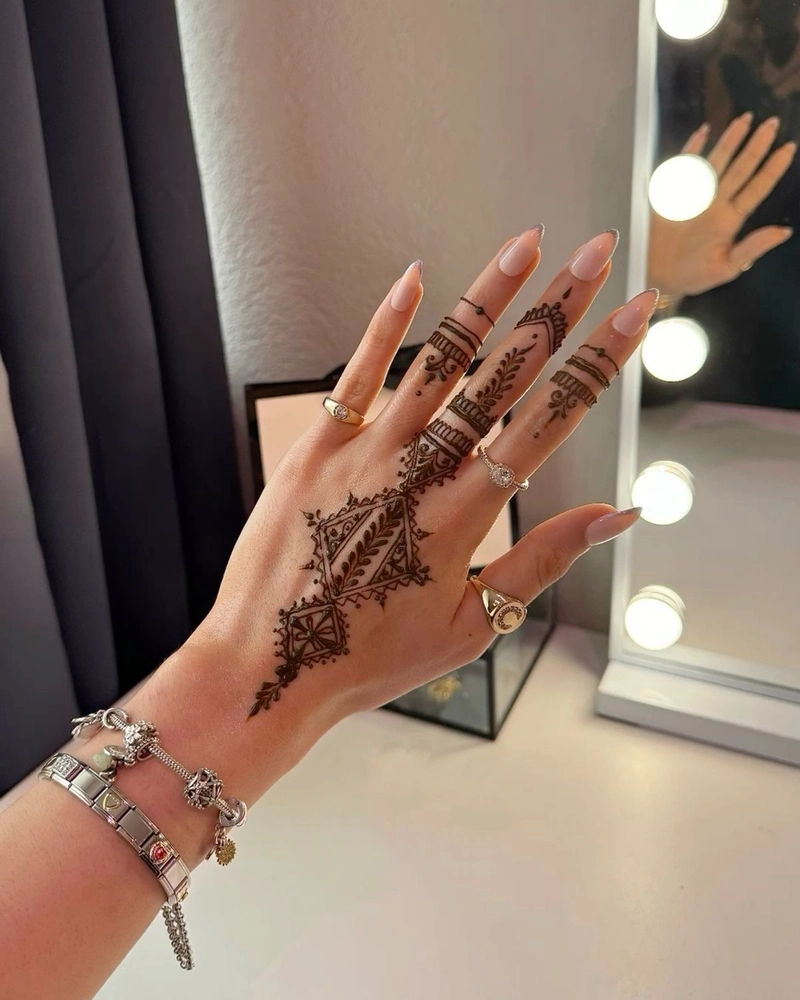 moroccan henna hand designs