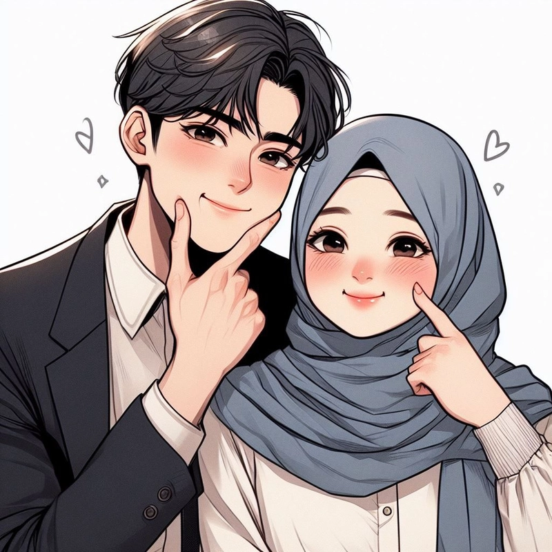 muslim couple dp for instagram cartoon