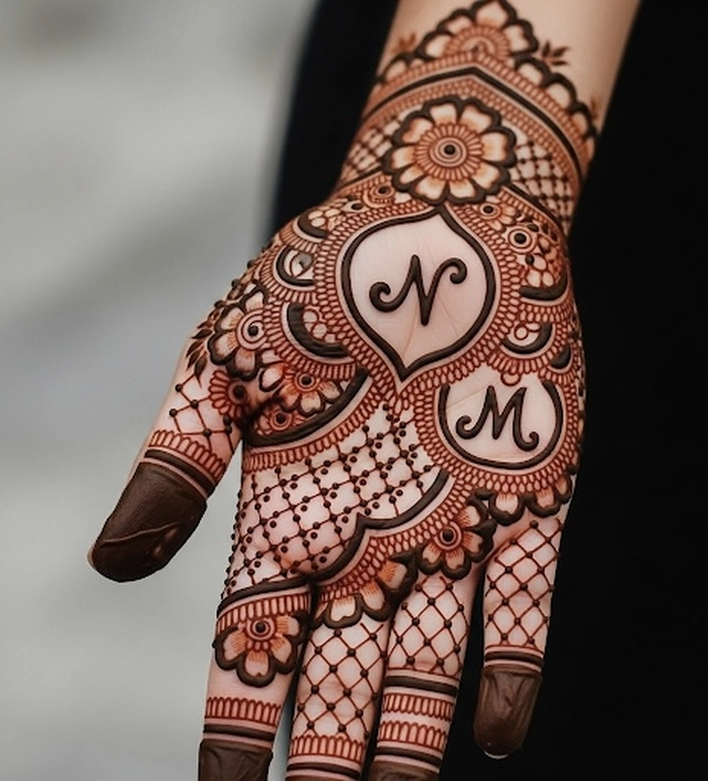 n m mehndi design