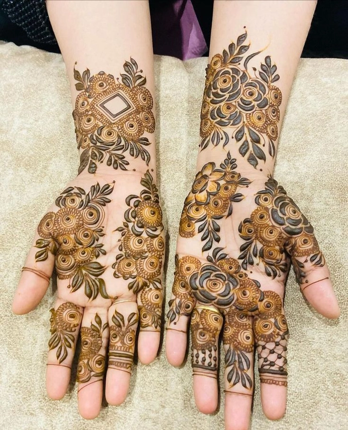 new western mehndi design