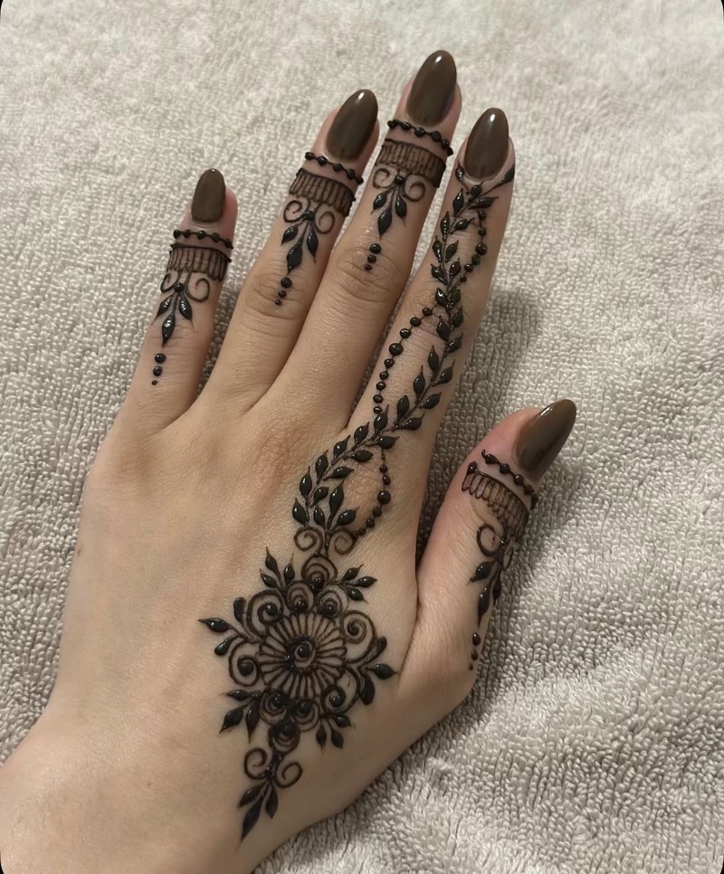 only finger design mehndi