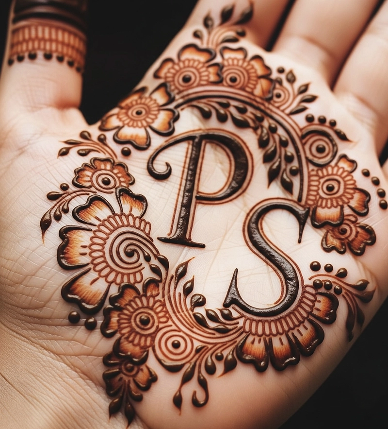 p and s mehndi design