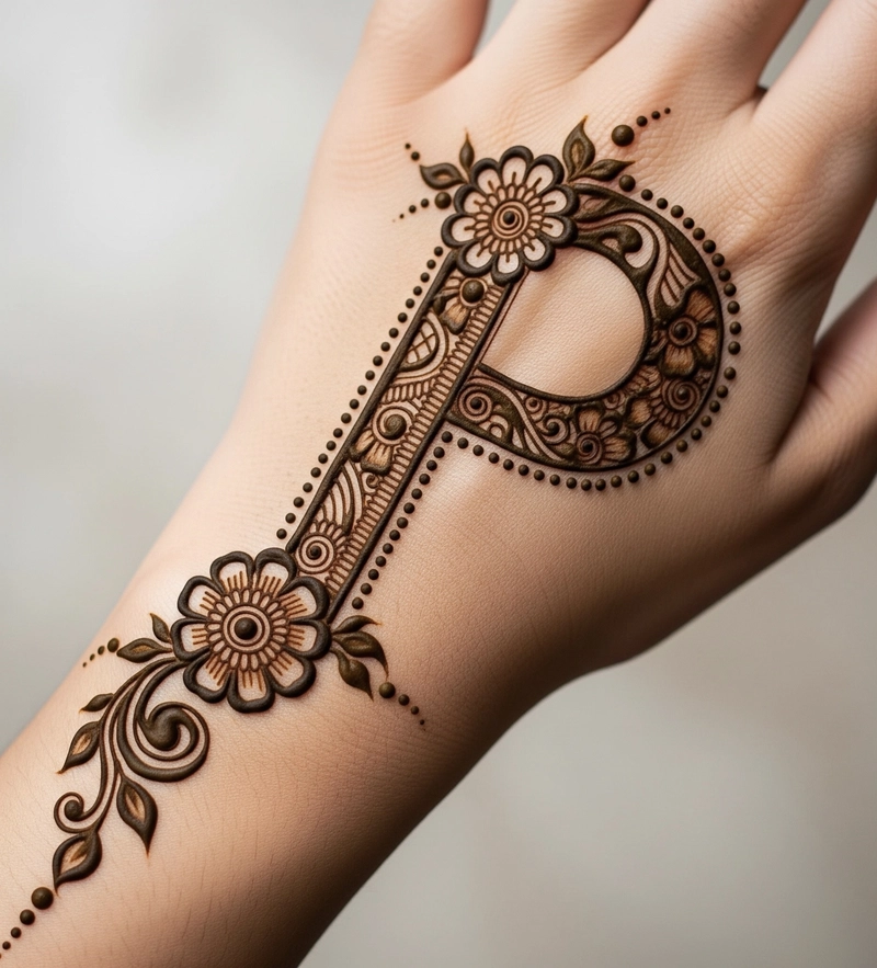 p in mehndi design