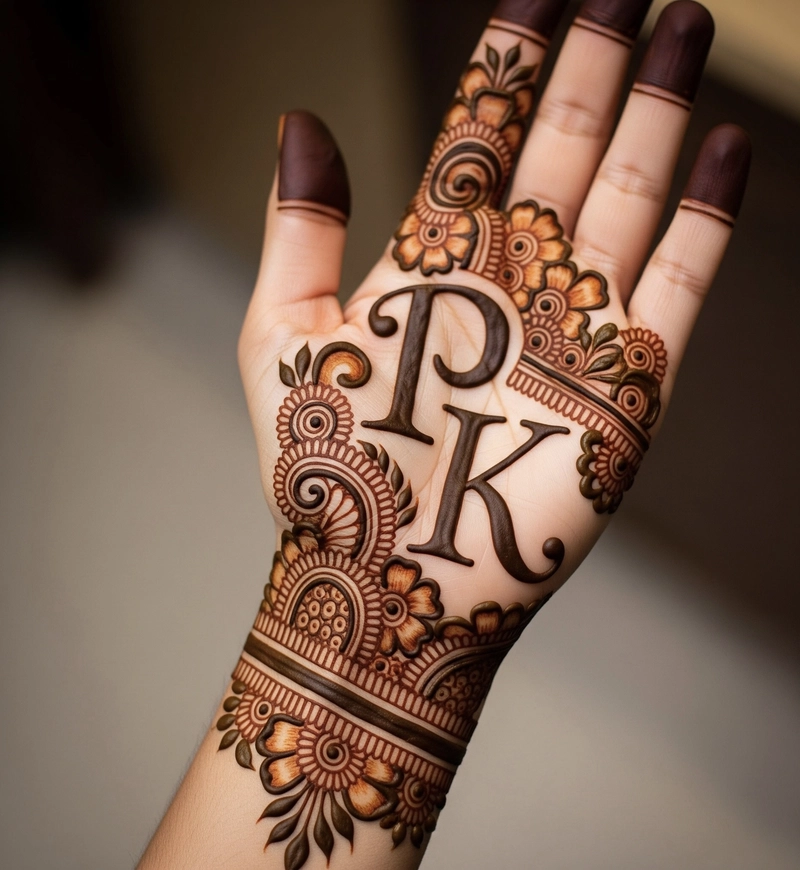 p k mehndi design