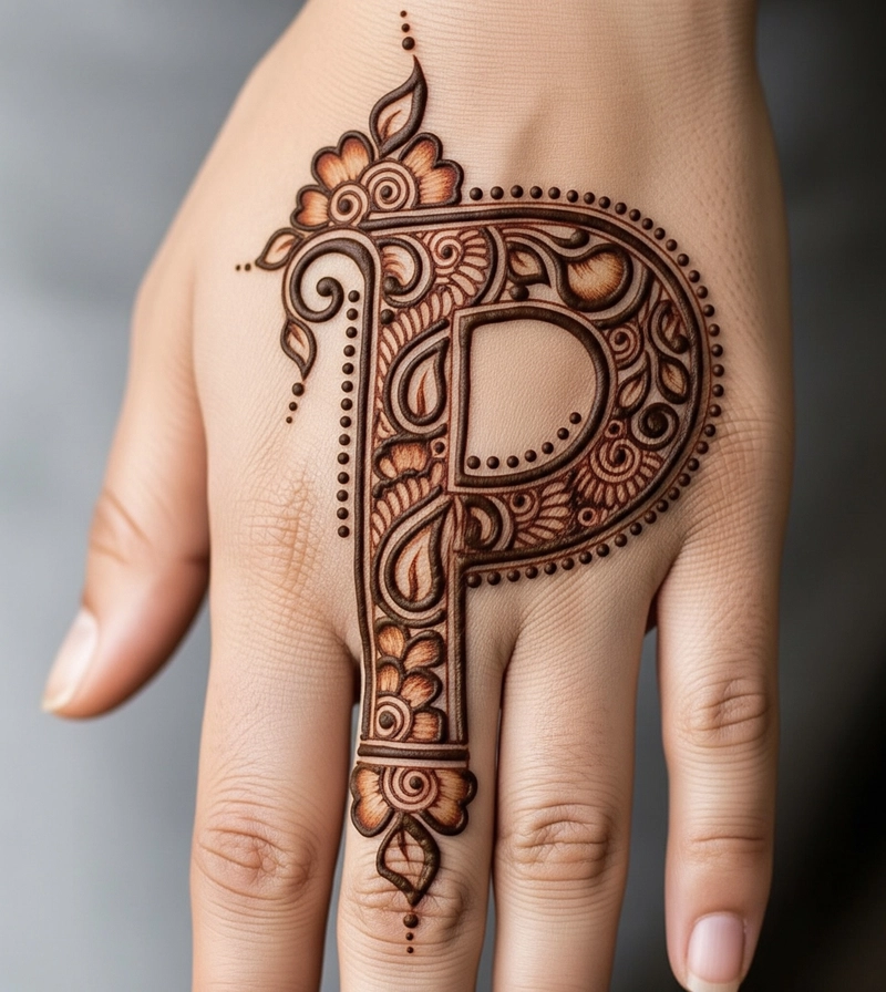 p mehndi design tattoo