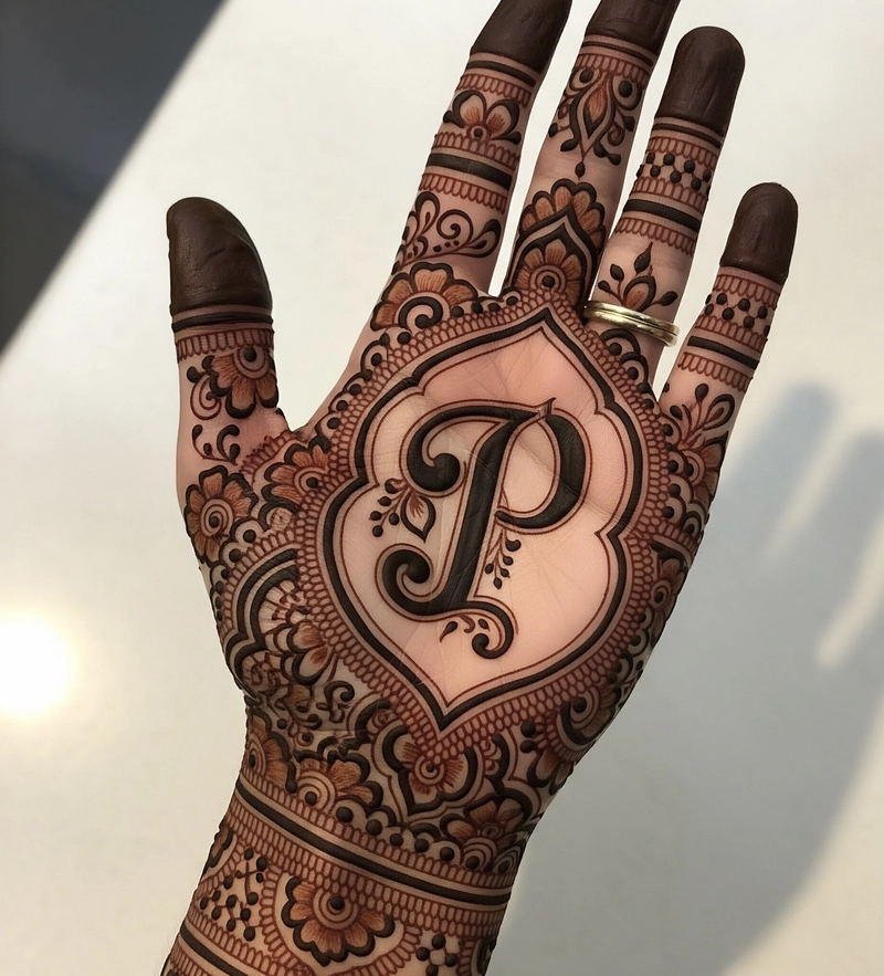 p name mehndi design