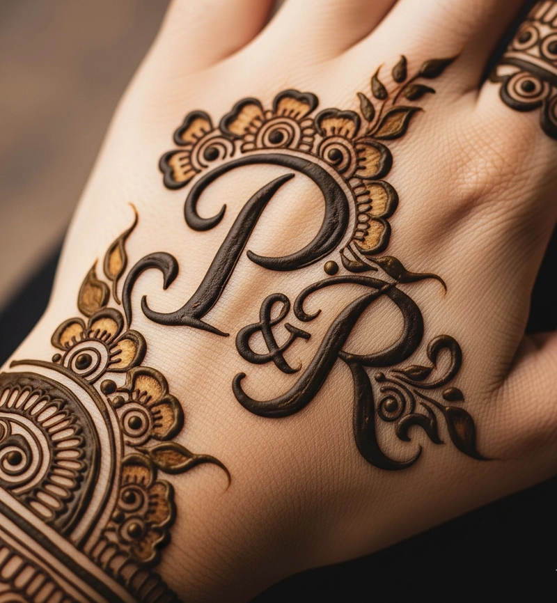 p r mehndi design
