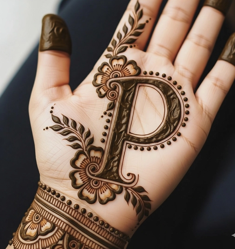 p se mehndi design