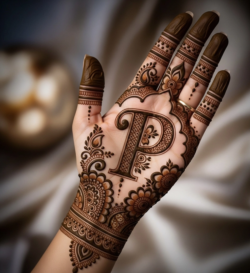 p tattoo mehndi design