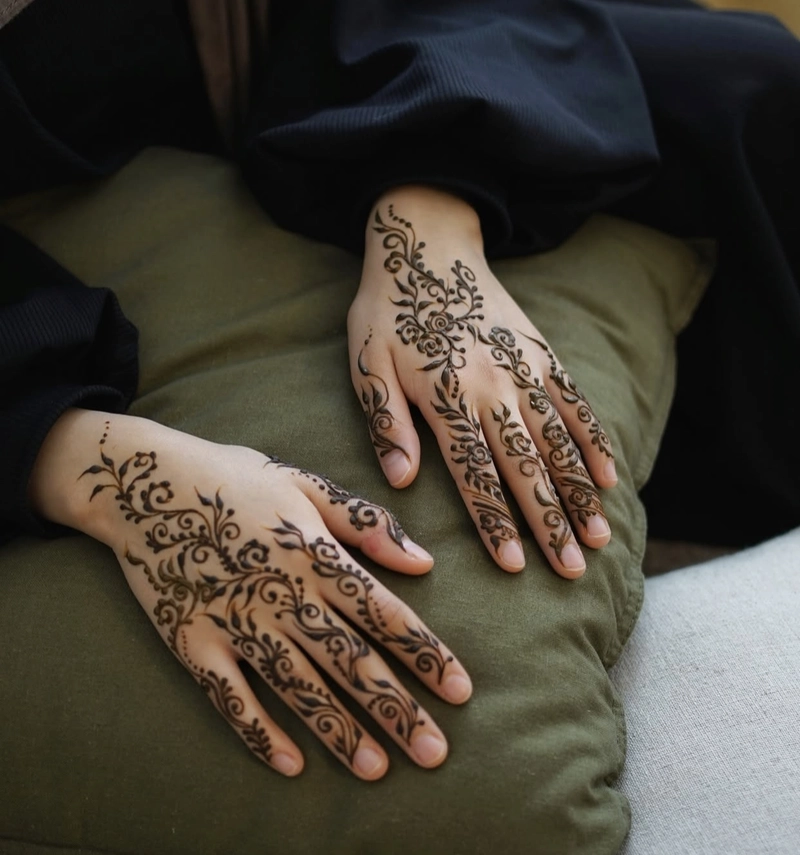pakistani mehndi design only fingers