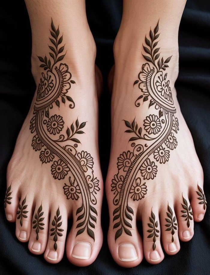 pakistani mehndi design pair ka