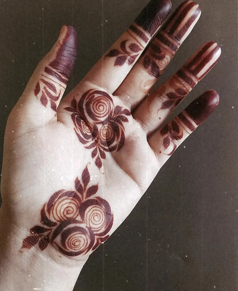 pakistani royal back hand mehndi design