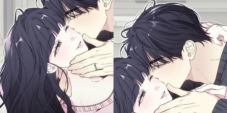 picture set of anime couples expressing deep romantic feelings