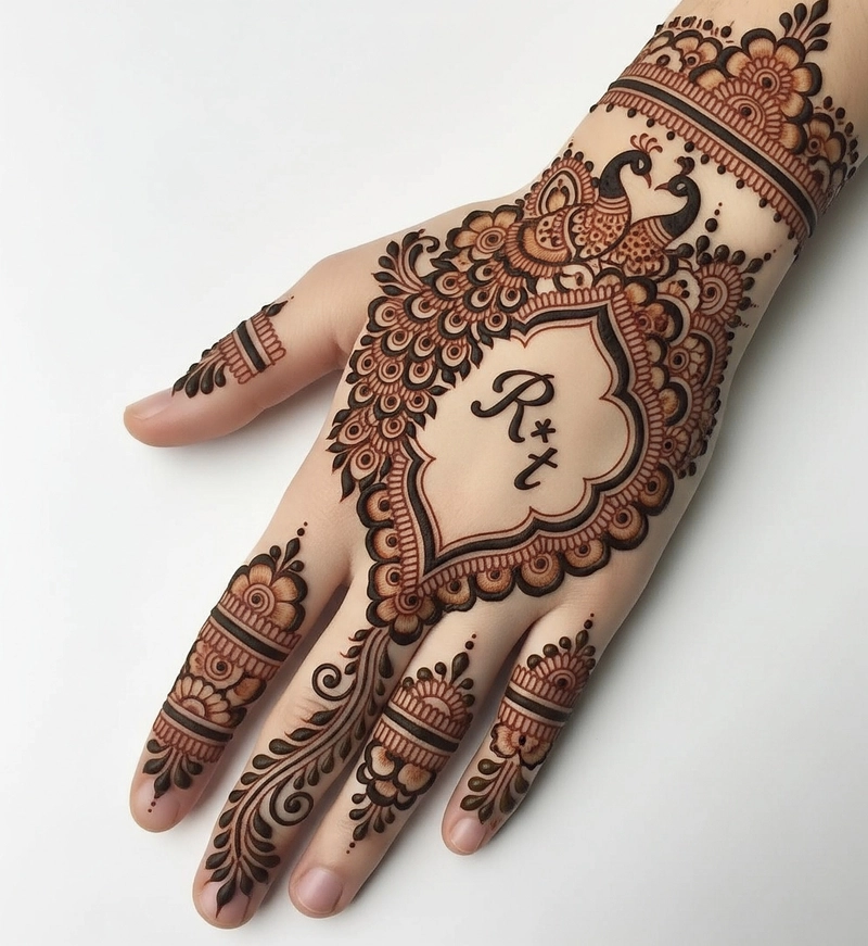 r and t mehndi design