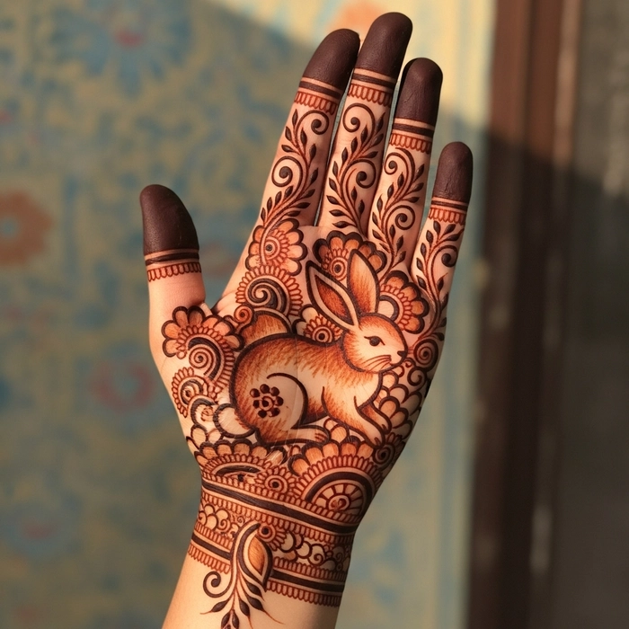 rabbit easy mehndi design