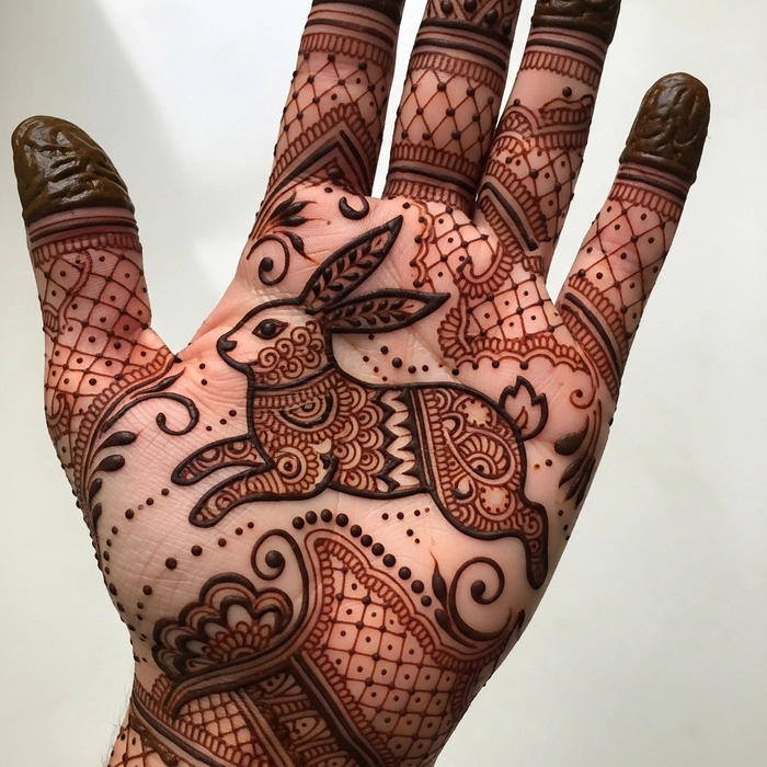 rabbit henna design