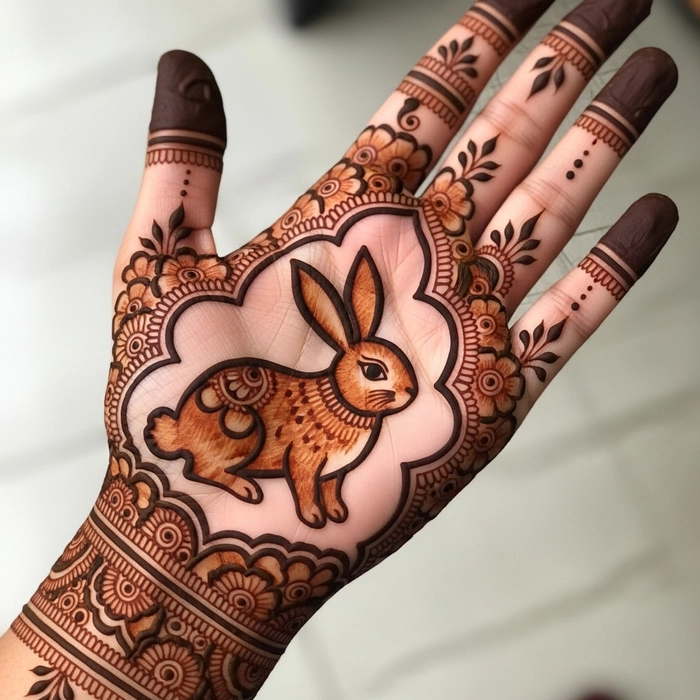rabbit mehandi ke design