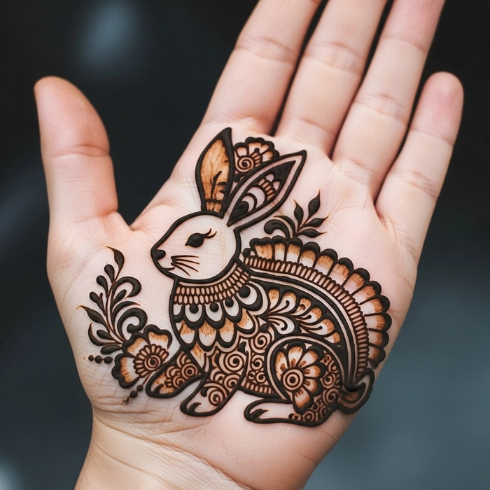 rabbit mehendi design
