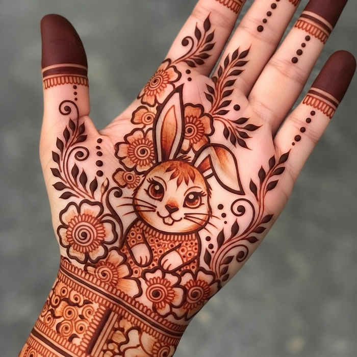 rabbit mehendi designs