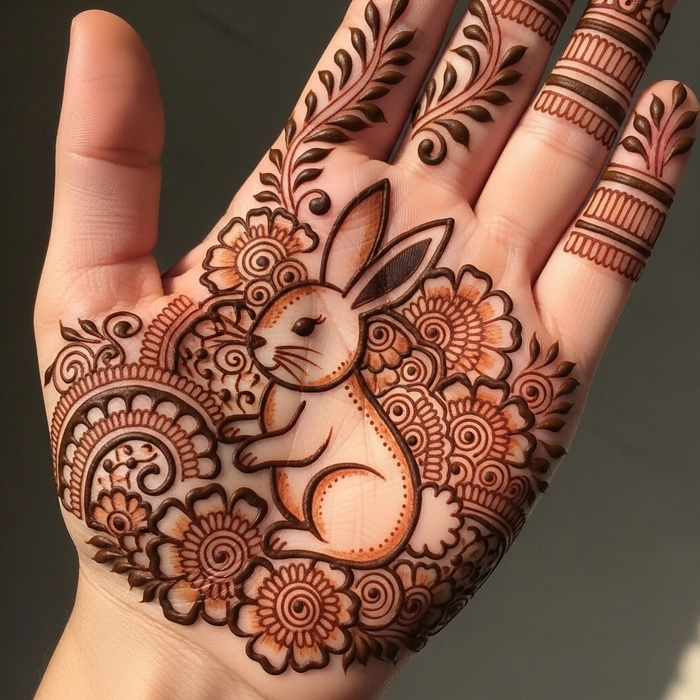 rabbit mehndi
