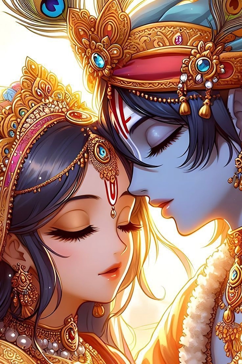 radha krishna dp in anime