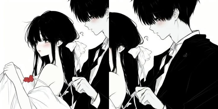 romantic anime couple dp photos showing genuine true affection