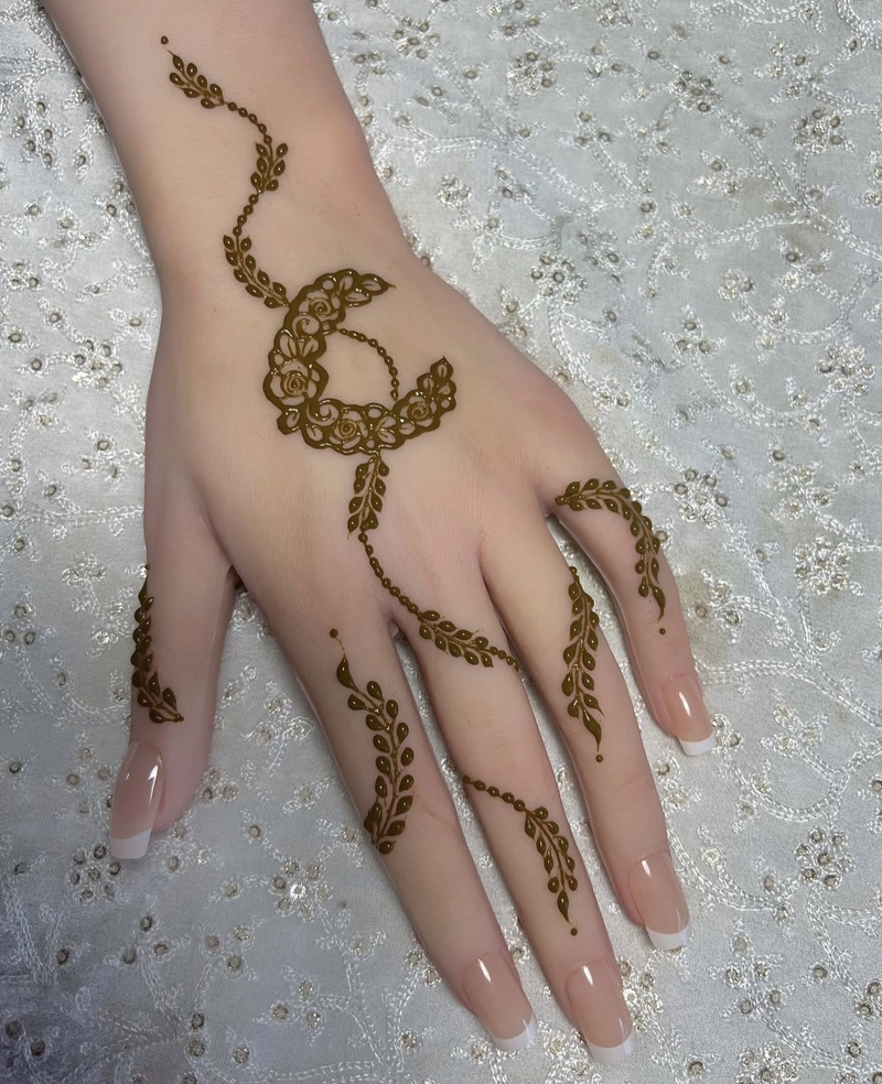 rose flower back hand flower mehndi design easy
