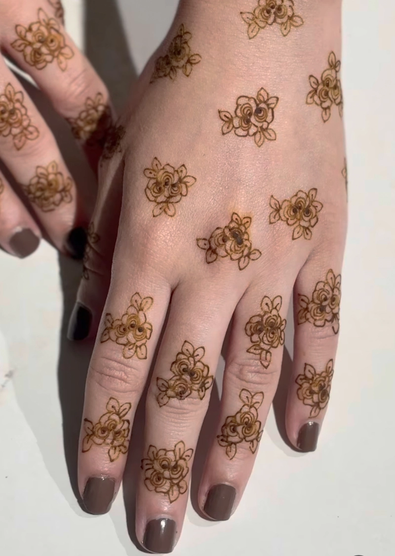 rose flower mehndi designs full hand