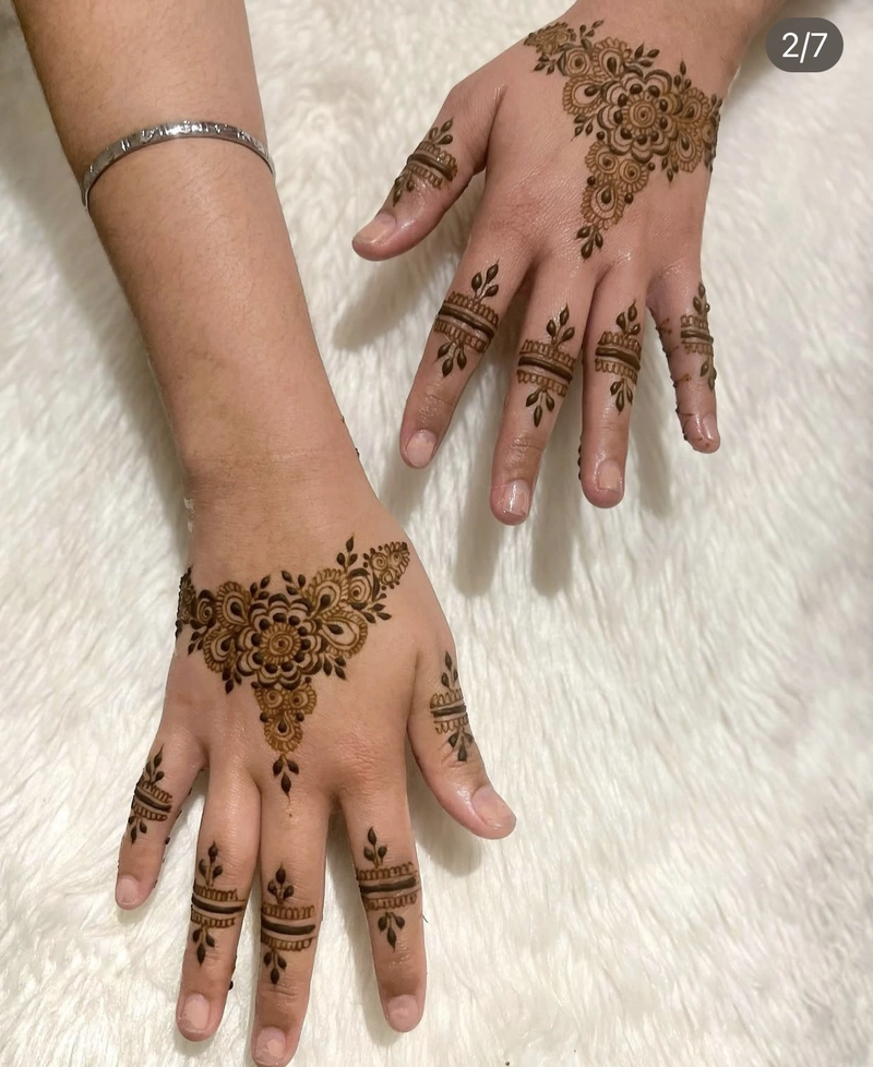royal back hand mehndi design arabic