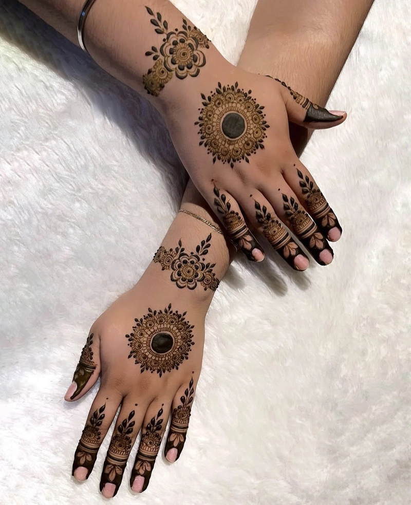 royal back hand mehndi design easy and simple