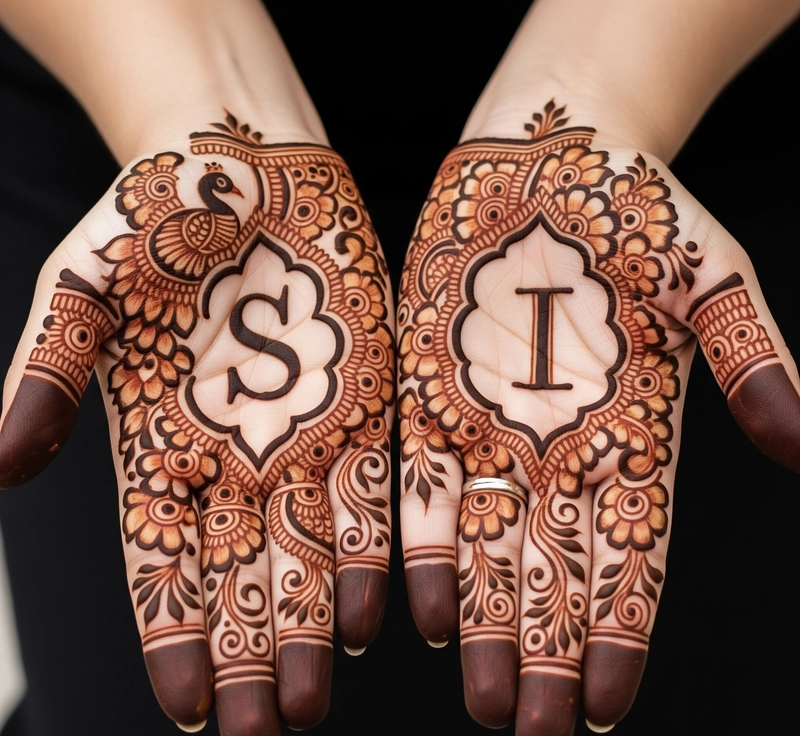 s and i mehndi design
