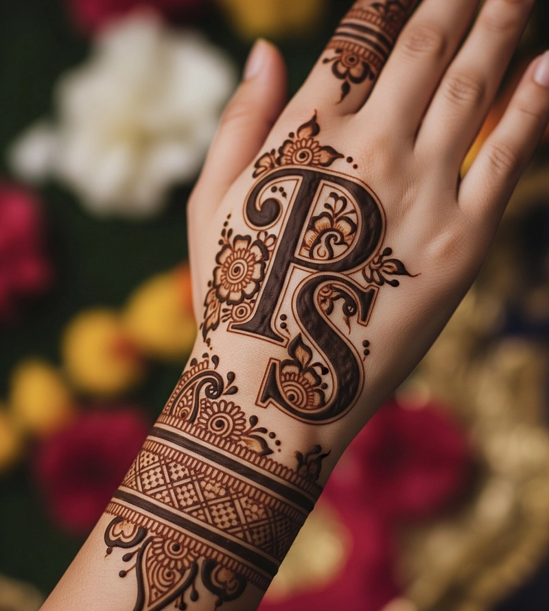 s and p mehndi design