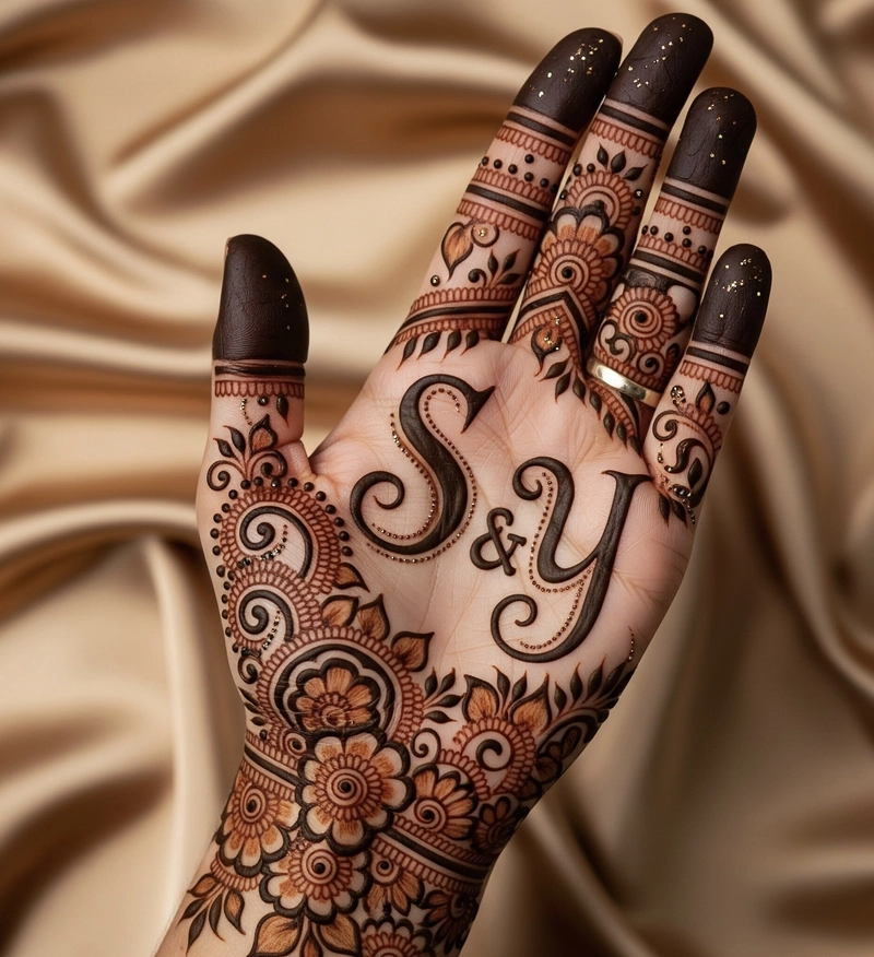 s and y mehndi design