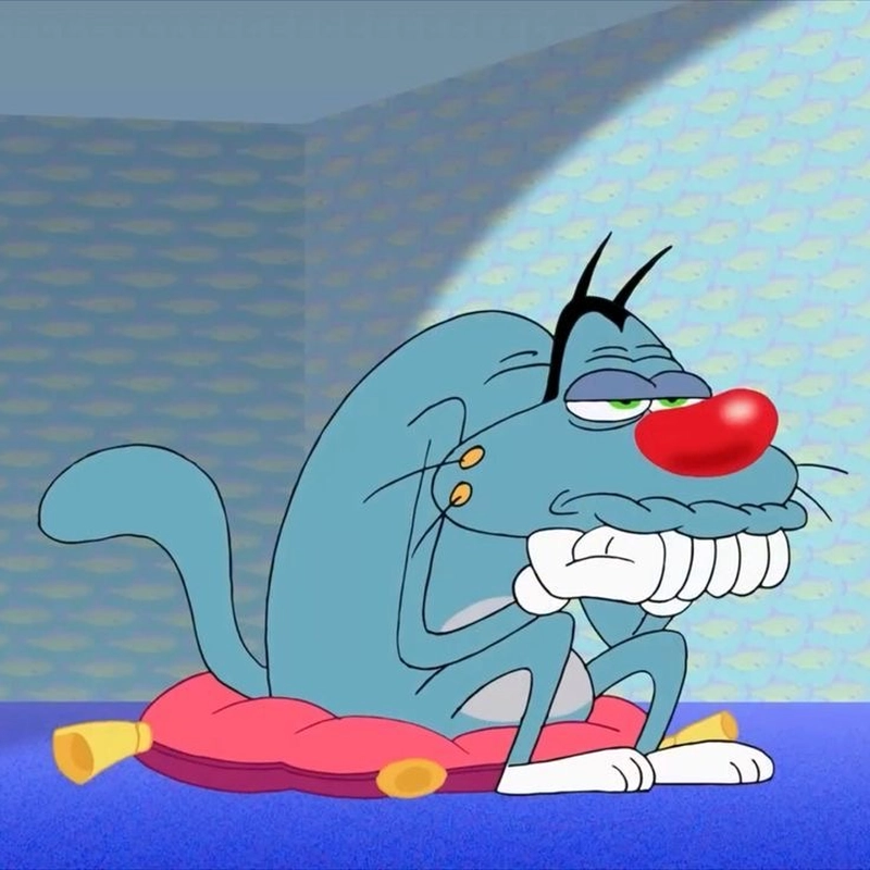 sad oggy dp