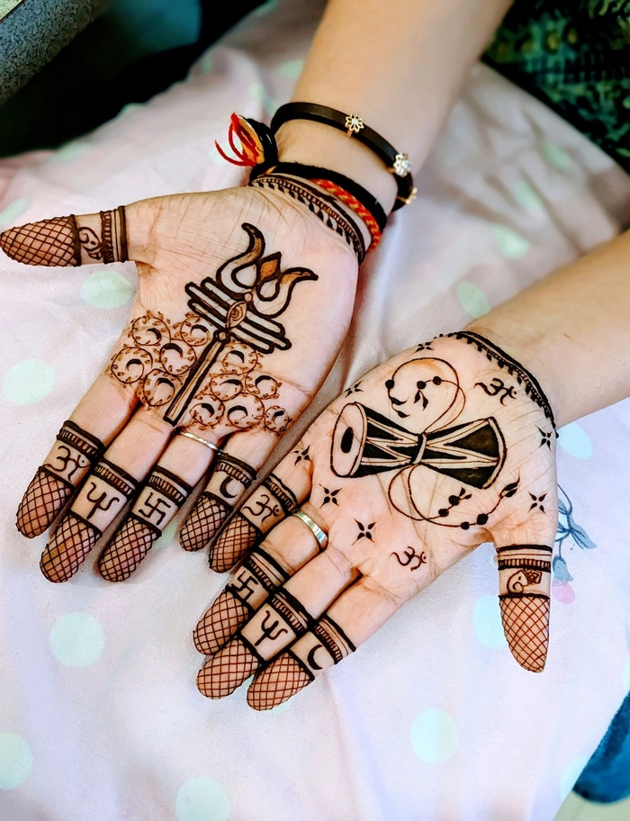 sawan mehndi design mahadev