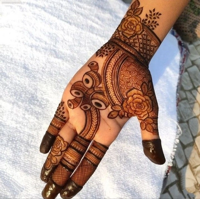 shivratri mahadev mehndi design easy