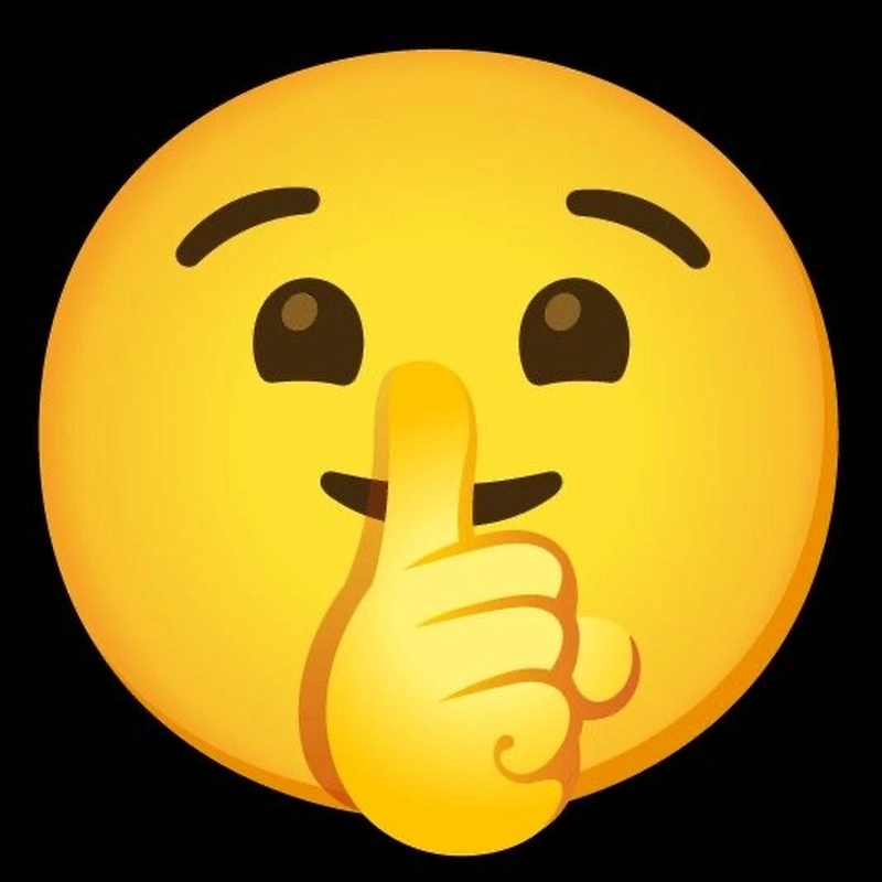 silent emoji dp black