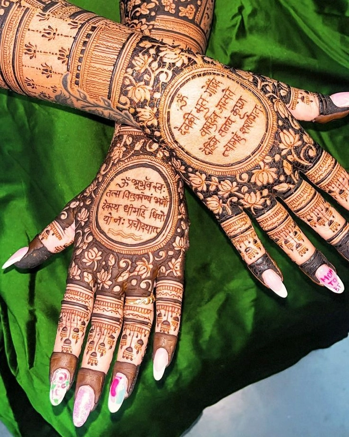 simple groom mehndi design photo full hand