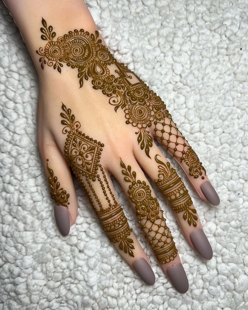 simple mehendi design indian