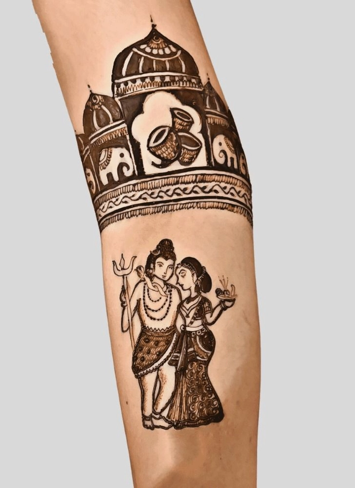simple mehndi design mahadev