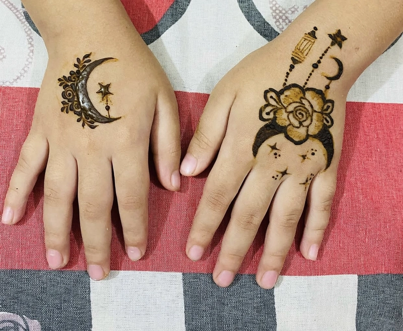 simple mehndi designs for kids hands