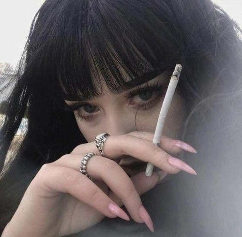 smoking girl dp for facebook