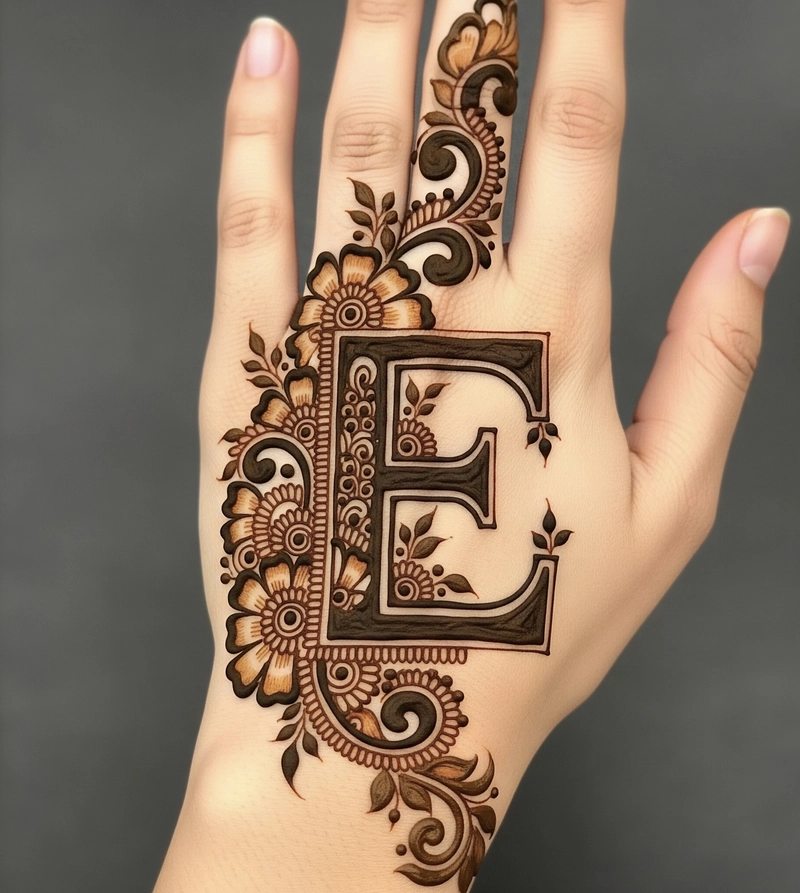 stylish back hand mehndi designs e pic