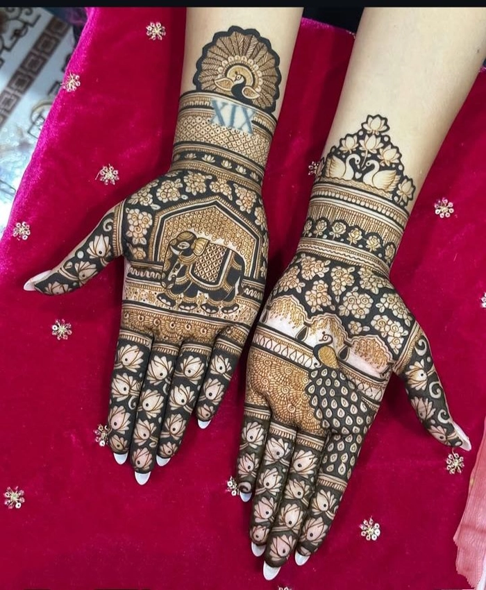 stylish western mehndi design