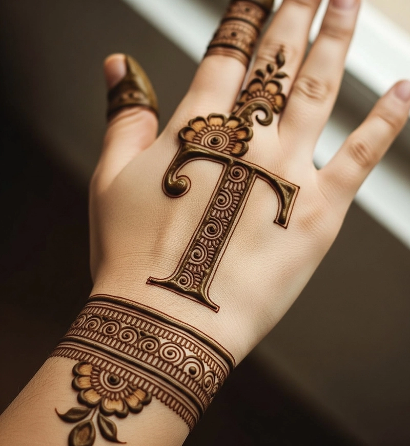 t mehndi design simple