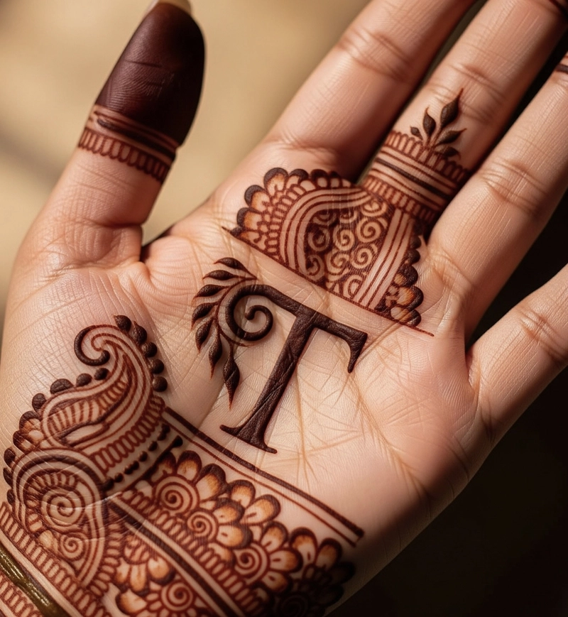 t name se mehndi design