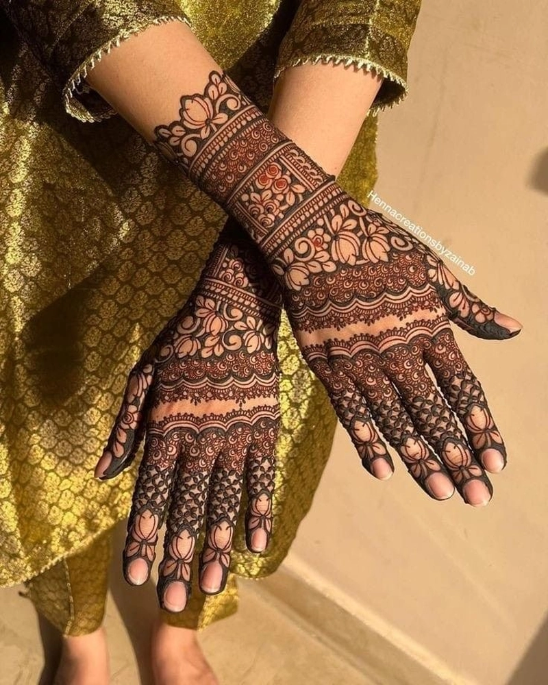 tattoo aesthetic mehndi design back hand simple