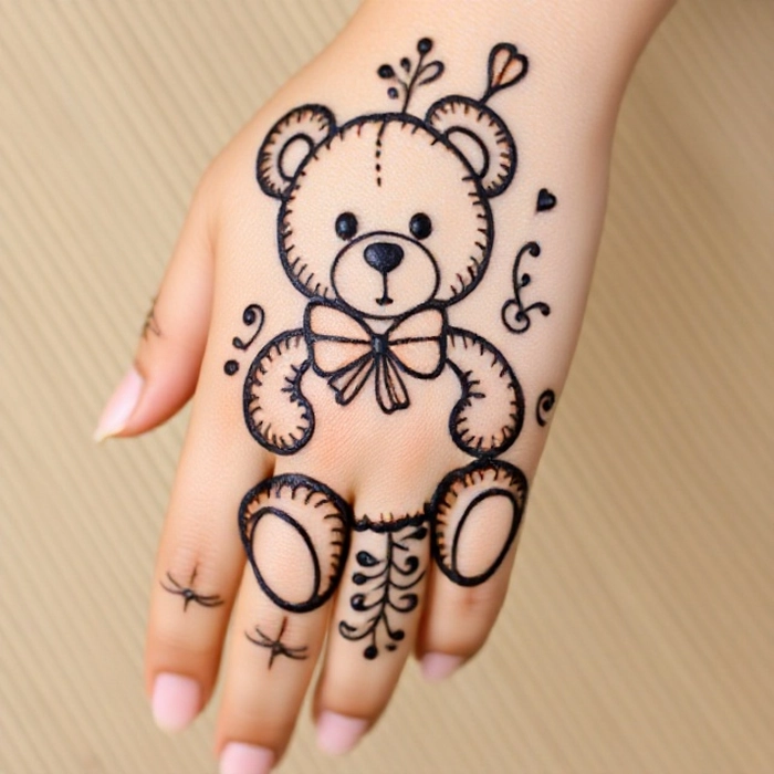 teddy bear mehendi