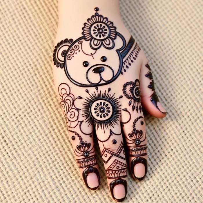 teddy bear mehndi